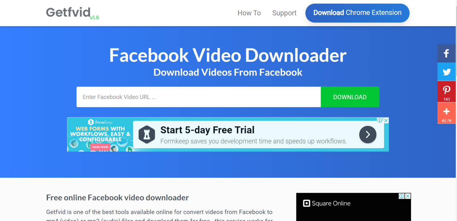 facebook online video download